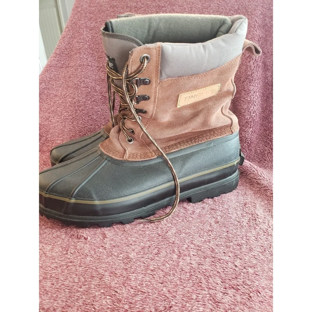 Tingley Thermo-lite Insulated Winter Waterproof Bottom Boots Size 11 Black Brown
